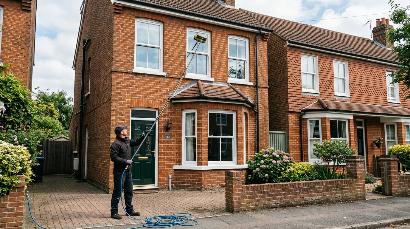 Windows and frames left gleaming after cleaning